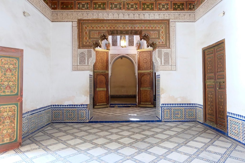 the bahia palace, marrakech, souk